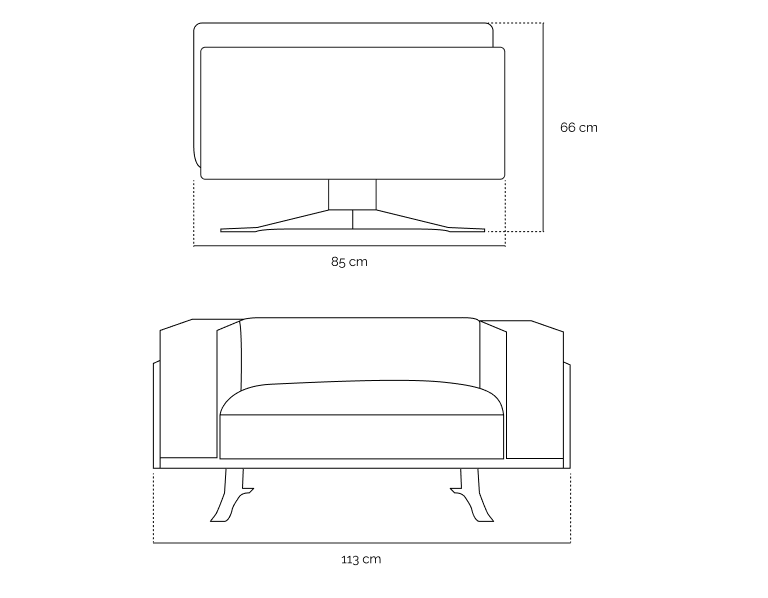 Boston Single Seater Dimension